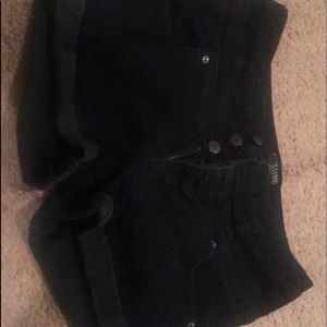 Black high waisted short shorts